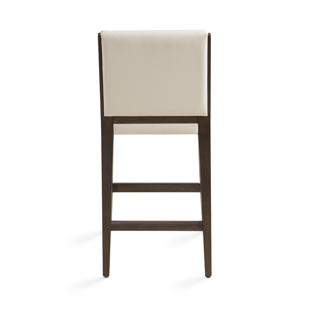 Eloise Counter Chair: Taupe Leatherette